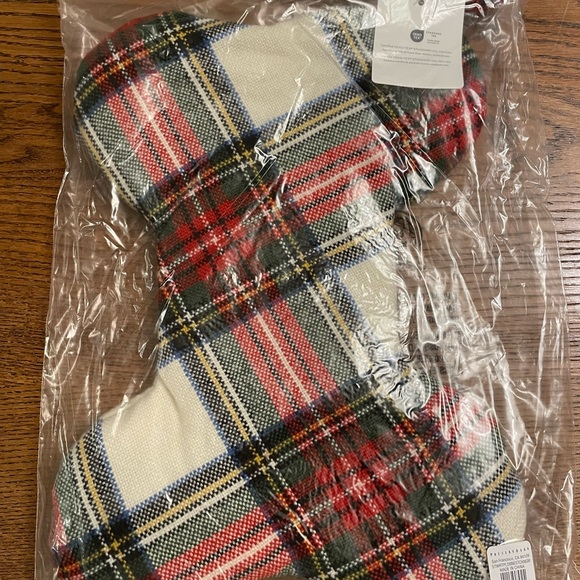 NEW Pottery Barn Stewart Plaid Bone Pet Dog Christmas Stocking - Picture 1 of 3